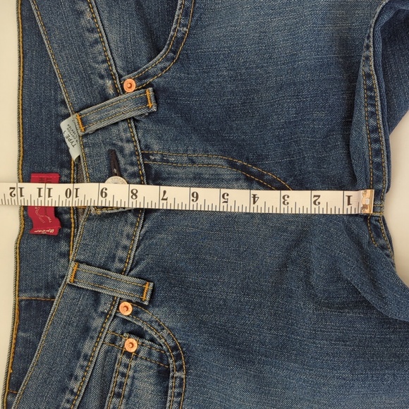 Levi's Type 1 Tough Boot Distressed Denim Bootcut Y2k Jeans 12 M Blue - Picture 15 of 16